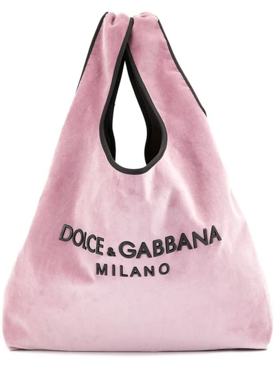 Shop Dolce & Gabbana Market Tote In Pink