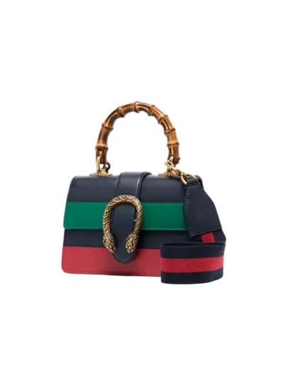 Shop Gucci Blue Green And Red Dionysus Mini Top Handle Bag