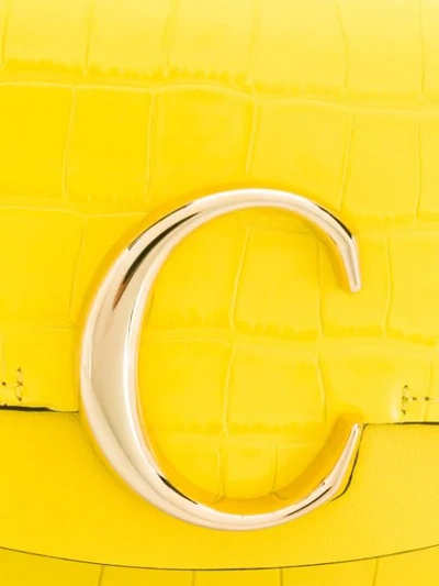 Shop Chloé C Shoulder Bag In Yellow