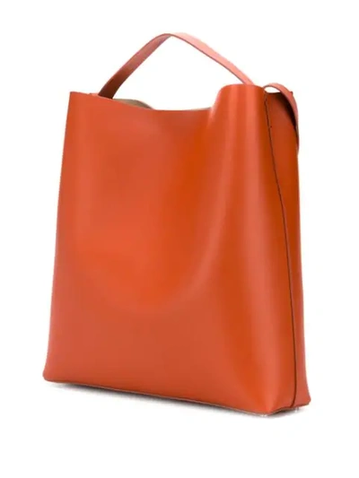 Shop Aesther Ekme Shoulder Strap Shopper Bag In Bombay Orange