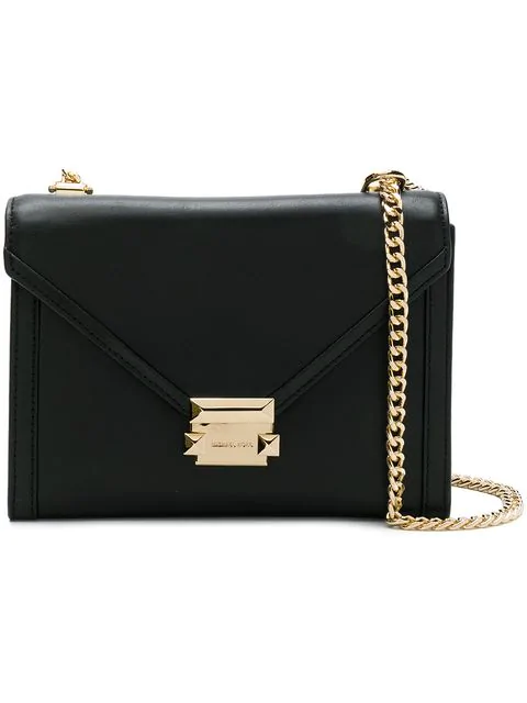 whitney large leather shoulder bag