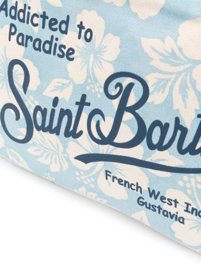 Shop Mc2 Saint Barth 'parisienne' Clutch Mit Hawaii-print - Blau In Blue