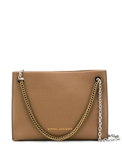 Shop Marc Jacobs Double Chain Crossbody Bag In 241 Cappuccino