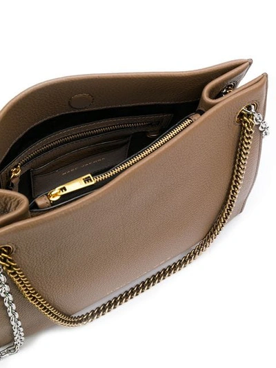 Shop Marc Jacobs Double Chain Crossbody Bag In 241 Cappuccino