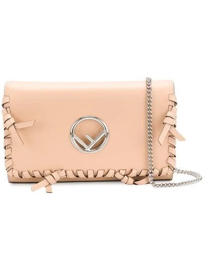 Shop Fendi Kan I F Shoulder Bag In Neutrals