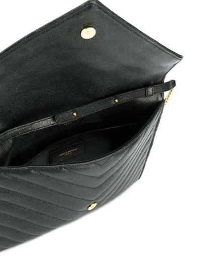 Shop Saint Laurent Tribeca Quilted Shoulder Bag In Black