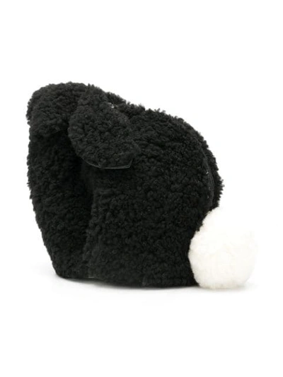 Shop Loewe Bunny Shearling Mini Bag In Black