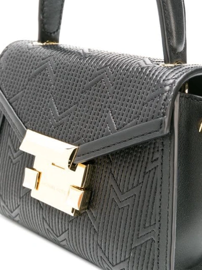 Shop Michael Michael Kors Deco Satchel In Black