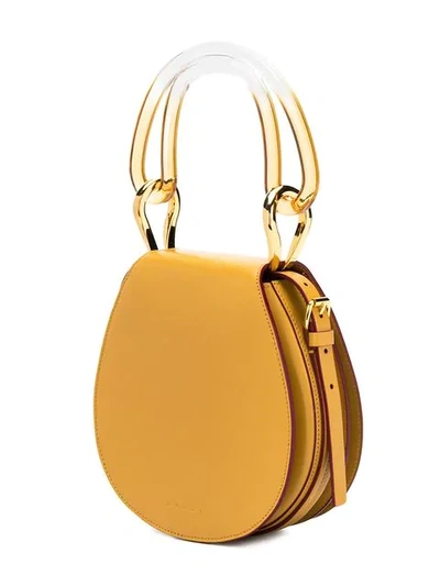 Shop Marni Small Melville Bag In Yellow