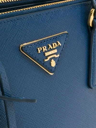Shop Prada Mini Galleria Tote In Blue