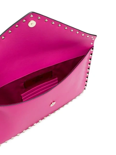 Shop Valentino Garavani Rockstud Envelope Clutch - Pink