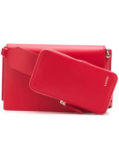 Shop Lanvin Small Shoulder Bag In Red
