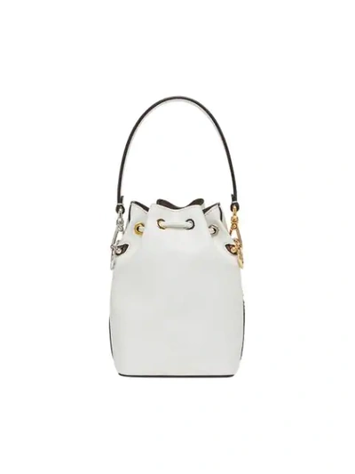 Shop Fendi Mini Mon Tresor Bucket Bag In White