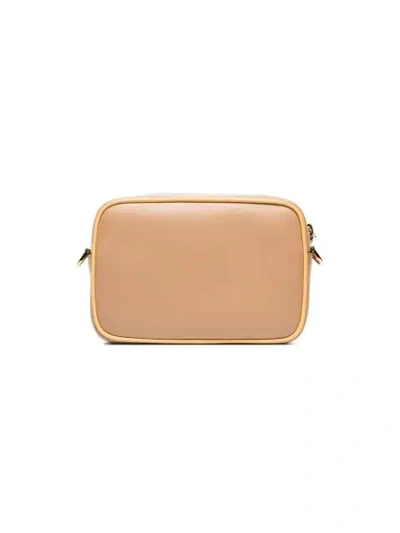 Shop Fendi Nude Mini Camera Leather Cross In Neutrals