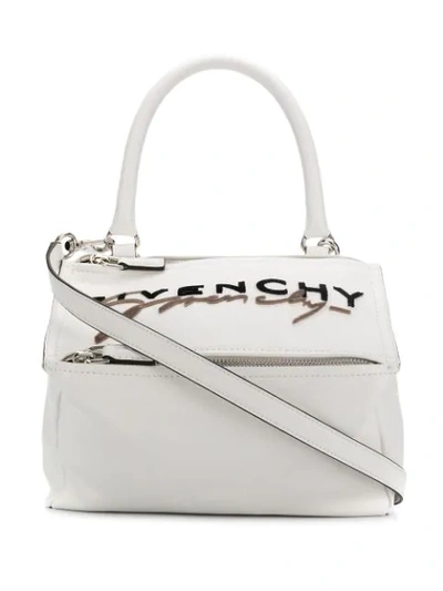 Shop Givenchy Logo Crossbody Bag In White