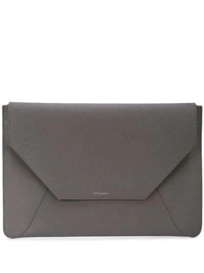 Shop Senreve Envelope Sleeve Clutch In Grey