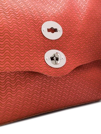 Shop Zanellato Wave Pattern Tote Bag - Red