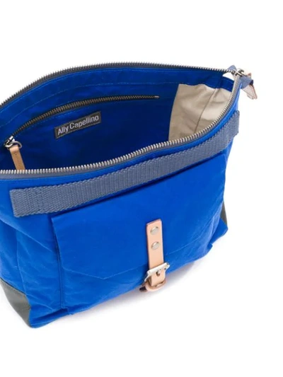 Shop Ally Capellino Buckled Pocket Tote In Blue