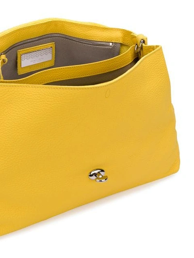 Shop Zanellato Twist-lock Tote Bag In Yellow