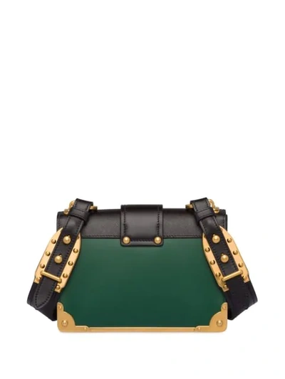 Shop Prada Cahier Shoulder Bag In Green