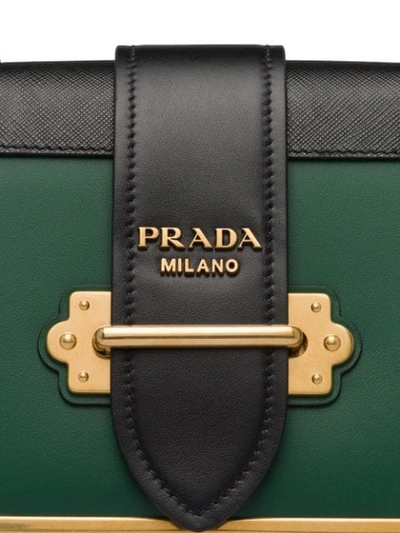 Shop Prada Cahier Shoulder Bag In Green