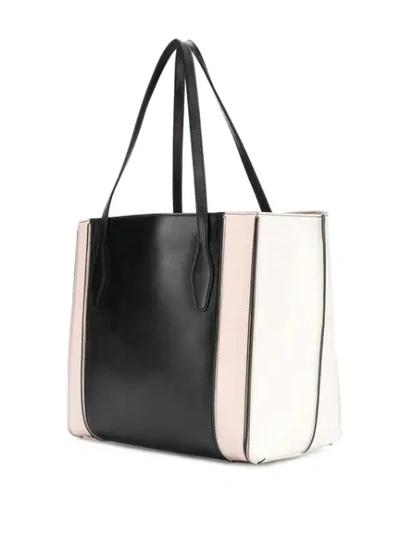 Shop Tod's Panelled Tote Bag In Black