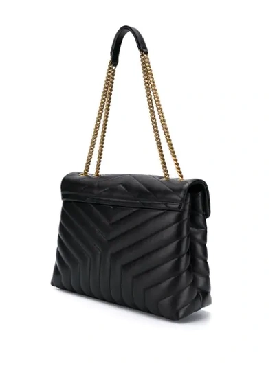 SAINT LAURENT MEDIUM LOULOU SHOULDER BAG - 黑色