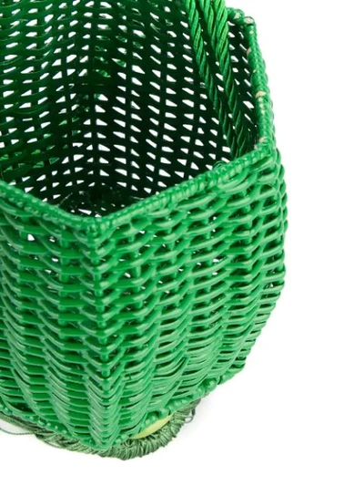 Shop Wai Wai Fauna Shoulder Bag In Green