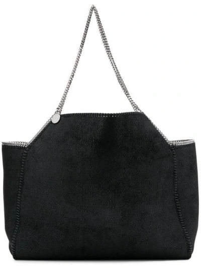 Shop Stella Mccartney Reversible Medium Falabella Tote Bag - Black
