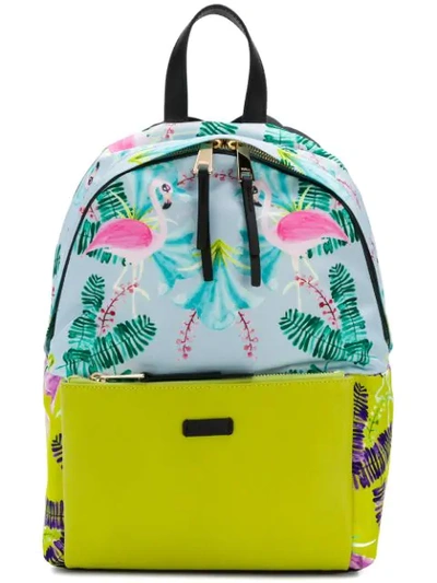 Shop Furla Flamingo Print Backpack - Grey