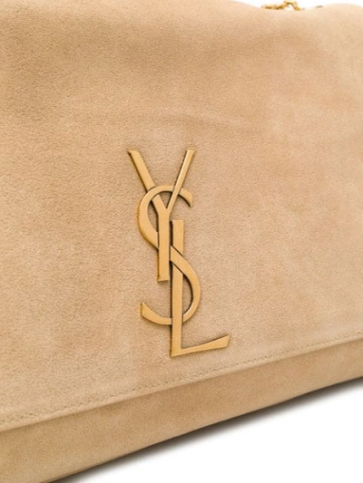 Shop Saint Laurent Medium Kate Shoulder Bag In Neutrals