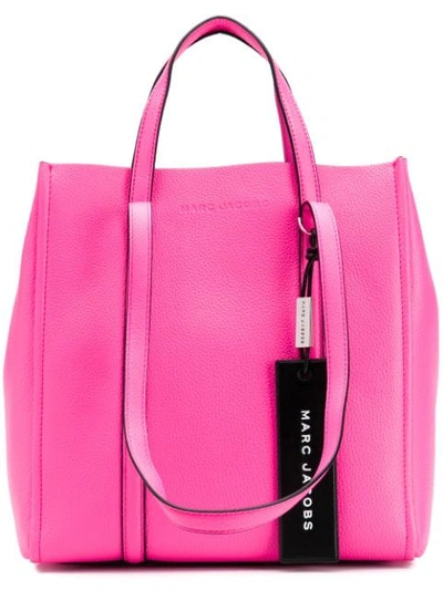 Shop Marc Jacobs Logo Tag Tote In Pink