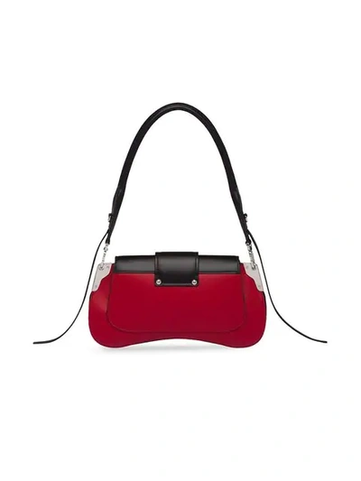 Shop Prada Sidonie Leather Shoulder Bag In Red