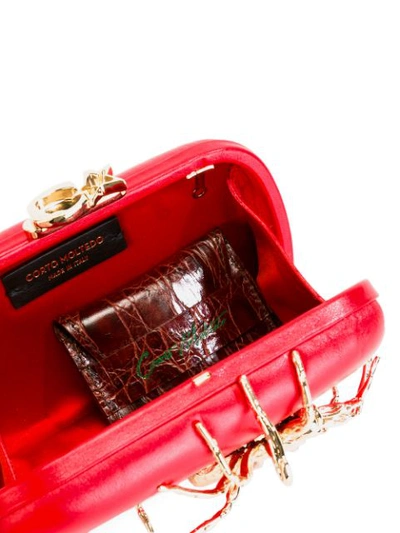 Shop Corto Moltedo Susan C Star Clutch Bag In Red