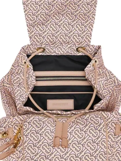 Shop Burberry The Medium Rucksack In A Monogram Print In Neutrals