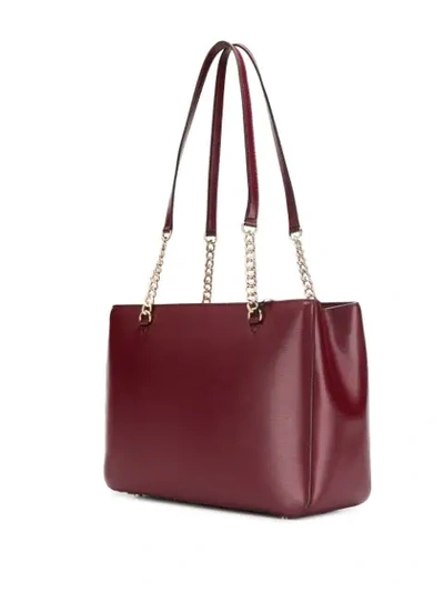 Shop Dkny Chain Tote Bag In Red