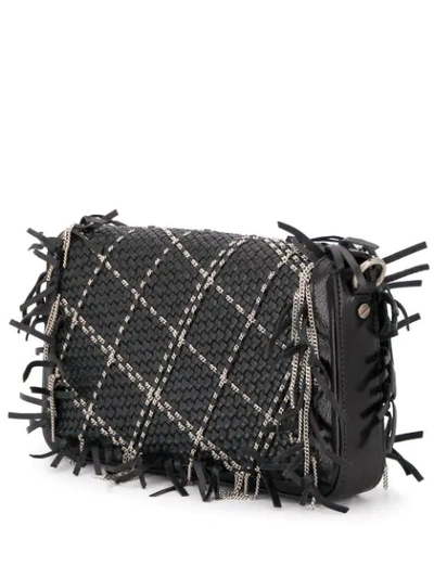 Shop Givenchy Borsa Charm Chain Shoulder Bag In Black