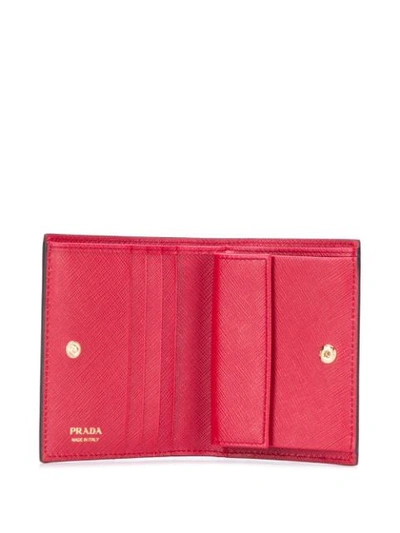 Shop Prada Saffiano Leather Rose Print Wallet In F0d17 Lacca