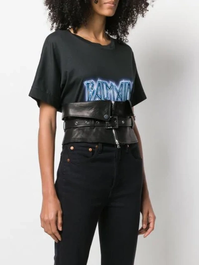 Shop Amiri Large Waist Bekt In Black