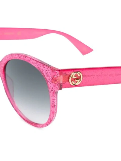round-frame glitter sunglasses