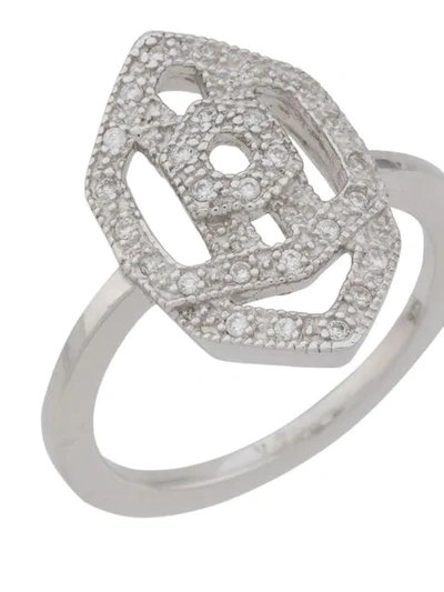 Shop V Jewellery 'interlock' Ring In Silver