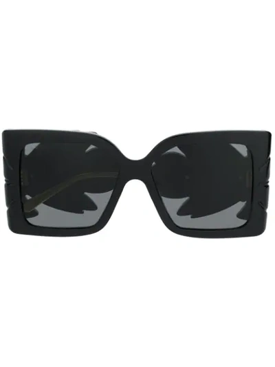 Shop Gucci Oversized Sunglasses In Black