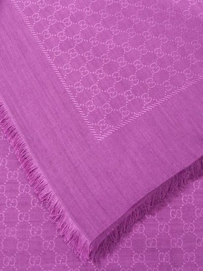 GUCCI GG SUPREME围巾 - 紫色
