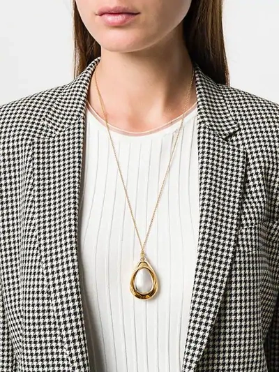 Shop Charlotte Chesnais Petal Necklace In Gold