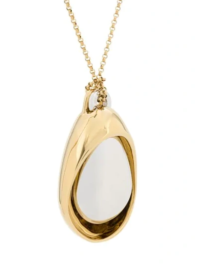 Shop Charlotte Chesnais Petal Necklace In Gold