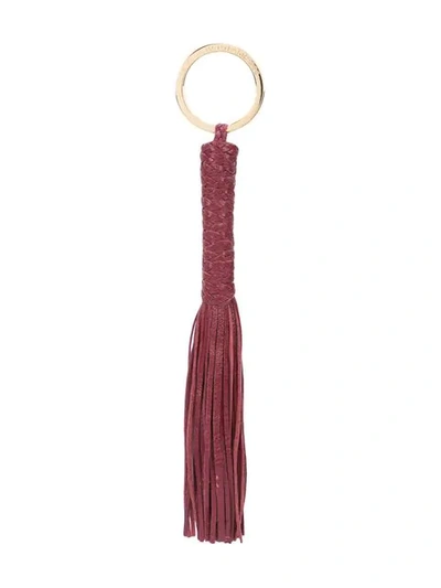 Kiki De Montparnasse Braided Whip Keyring In Red