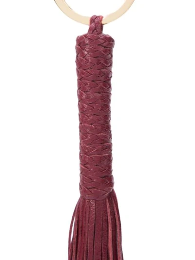 Kiki De Montparnasse Braided Whip Keyring In Red