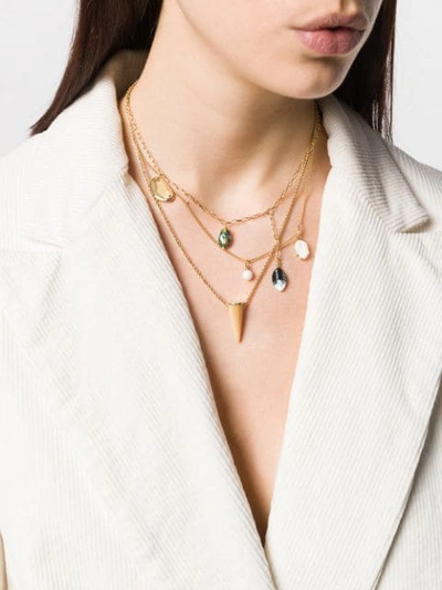 Shop Isabel Marant Scarabe Charm Necklace - Gold