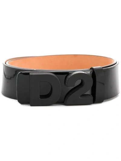 Shop Dsquared2 D2 Belt In Black