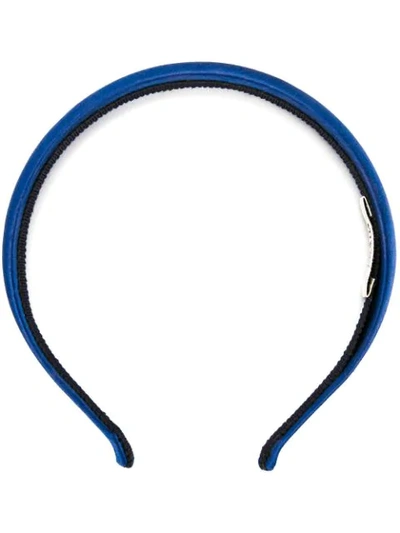 Shop Prada Classic Thin Hairband In Blue